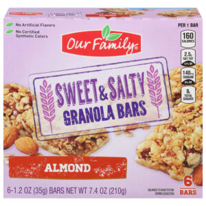 Our Family Sweet & Salty Almond Granola Bars 6 ea