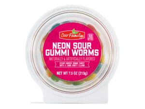 Neon Sour Gummi Worms Car Cups 07025301434